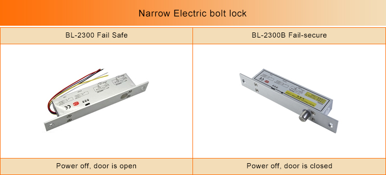 Narrow Electric bolt lock with 5wires