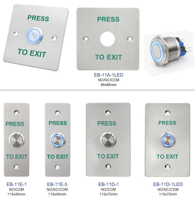 Exit-Taste Eingebaute LED