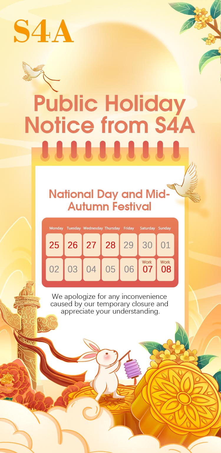 S4A-Feiertagsmitteilung zum Nationalfeiertag 2023